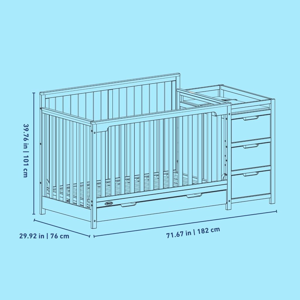 Graco Hadley Convertible Crib & Changer, White — view 8