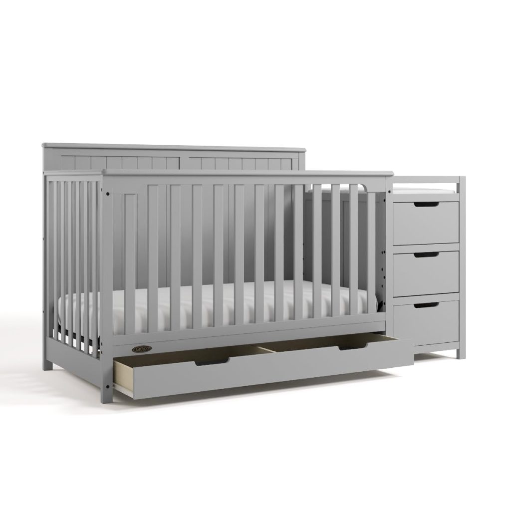 Graco Hadley Convertible Crib & Changer, Gray