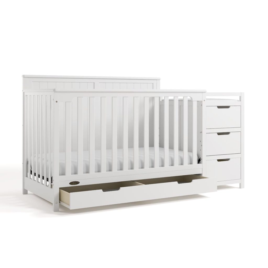 Graco Hadley Convertible Crib & Changer, White