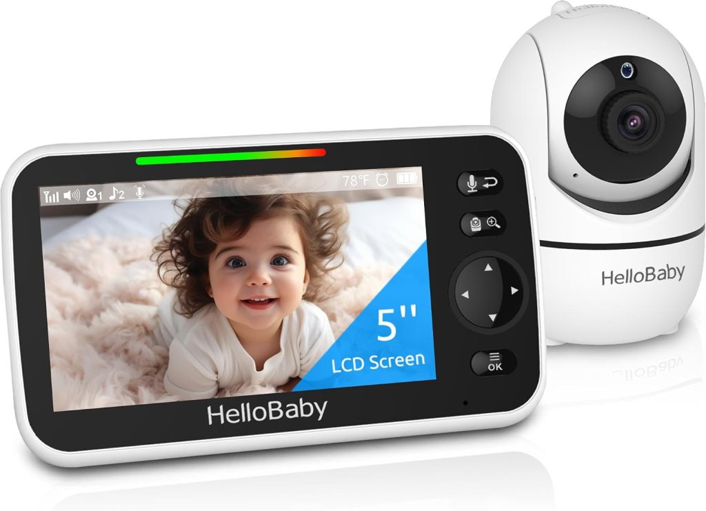 HelloBaby 5″ Video Baby Monitor with Camera