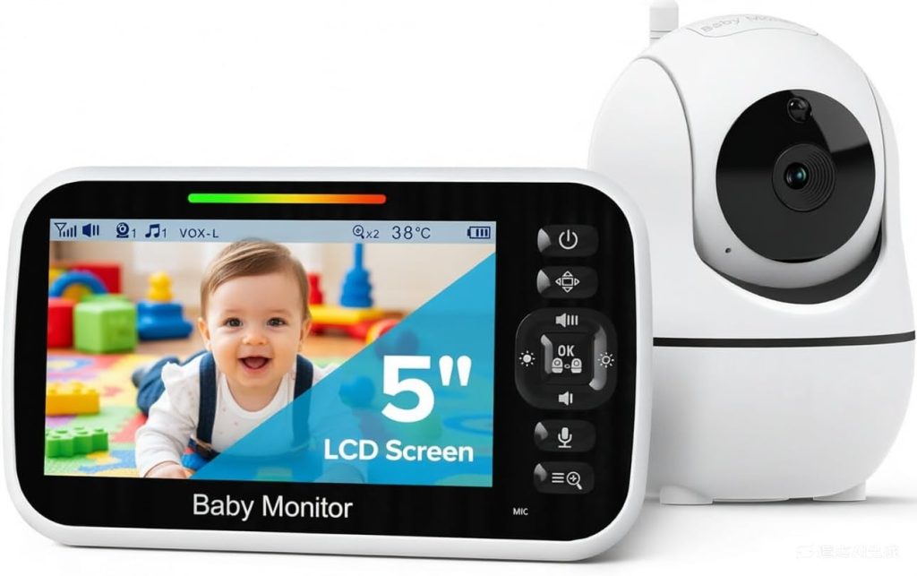 GoodBaby 5″ Baby Monitor with Camera, Audio