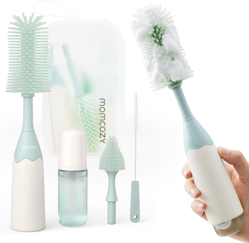 Momcozy Green Baby Bottle Brush Kit