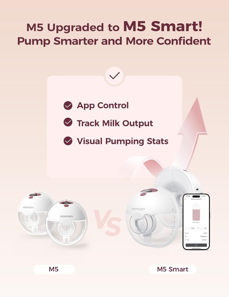 Momcozy M5 App-Controlled Wearable Breast Pump, 2-Pack — view 2