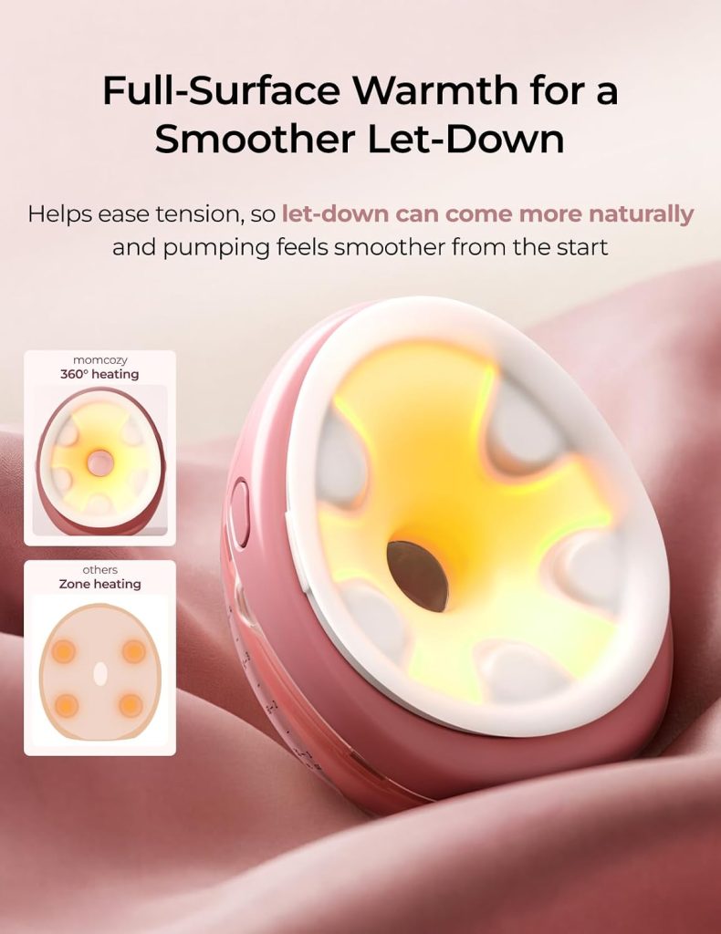 Momcozy Wearable Breast Pump with Heated Flange — view 3