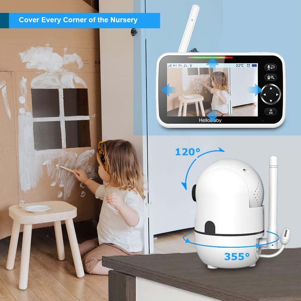 HelloBaby 5″ Video Baby Monitor with Camera — view 7