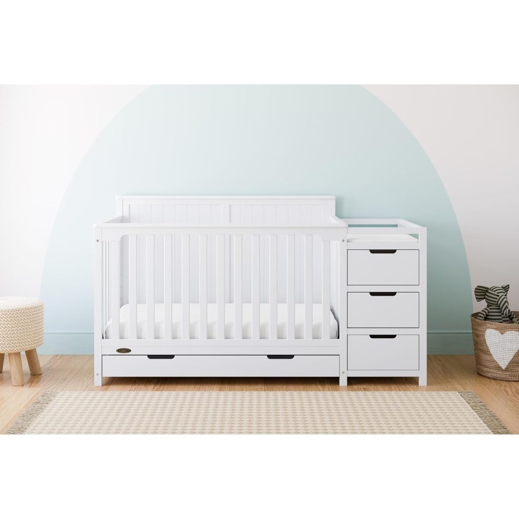 Graco Hadley Convertible Crib & Changer, White — view 2