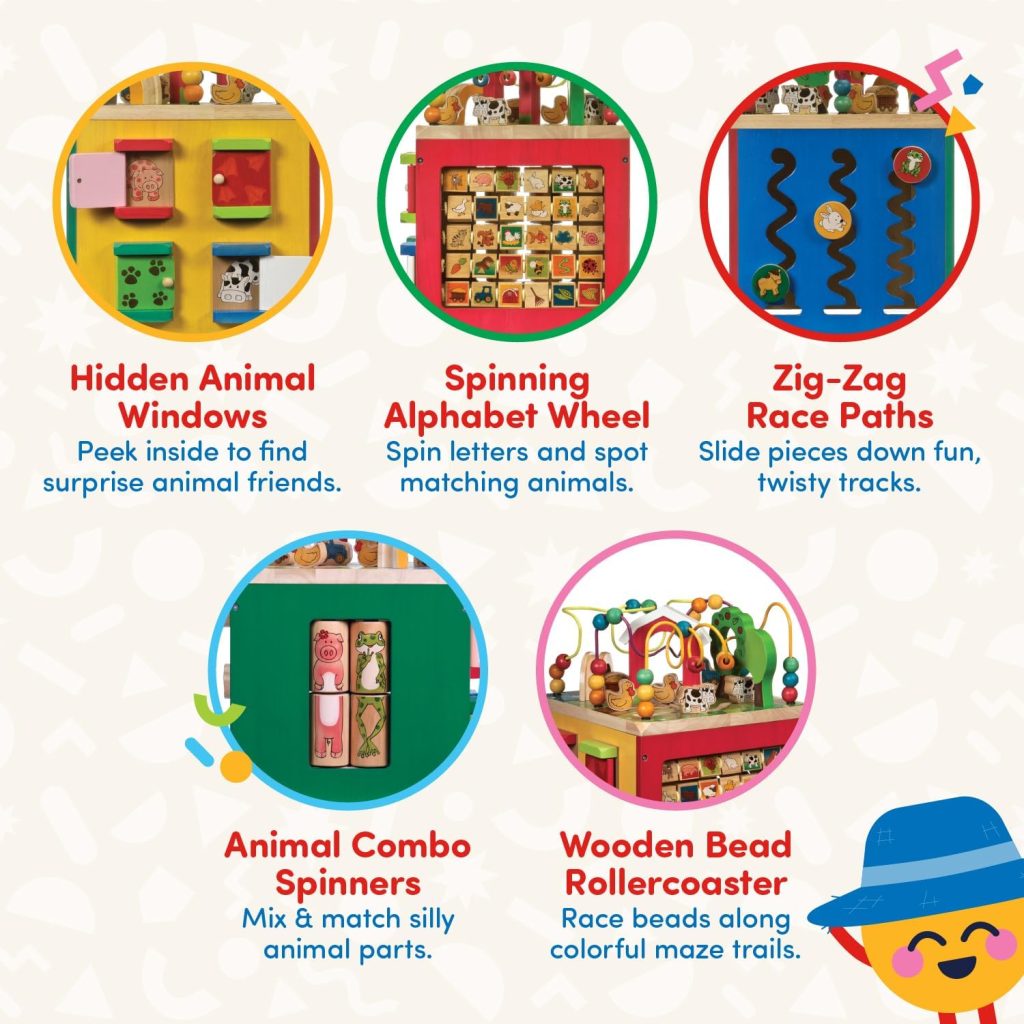 Battat Wooden Activity Cube: 5-Sided Play Center — view 4