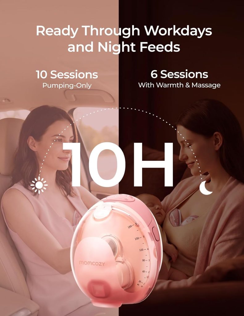 Momcozy Wearable Breast Pump with Heated Flange — view 8