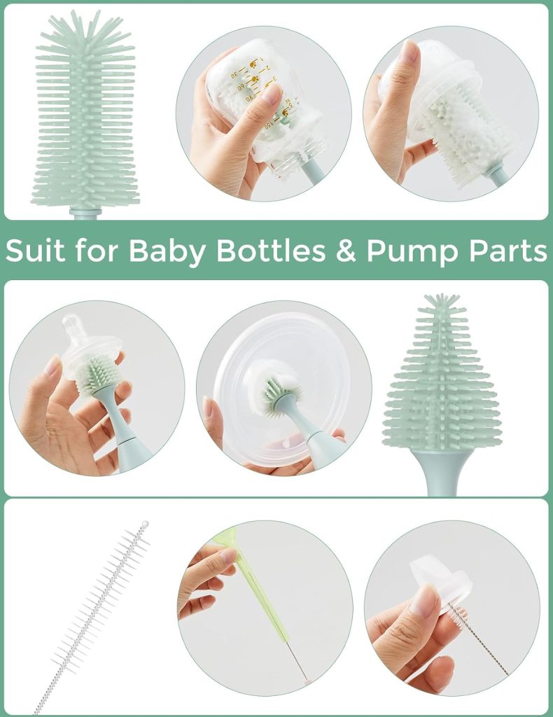 Momcozy Green Baby Bottle Brush Kit — view 3