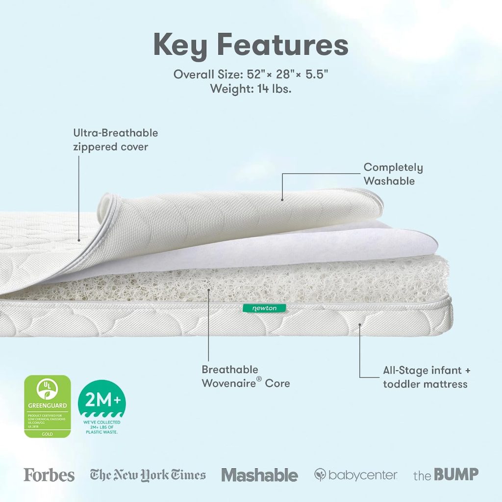 Newton Baby Breathable Washable Crib & Toddler Mattress — view 2