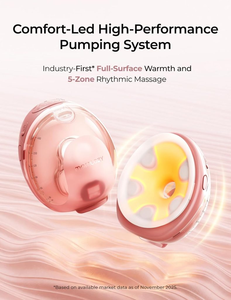 Momcozy Wearable Breast Pump with Heated Flange — view 2