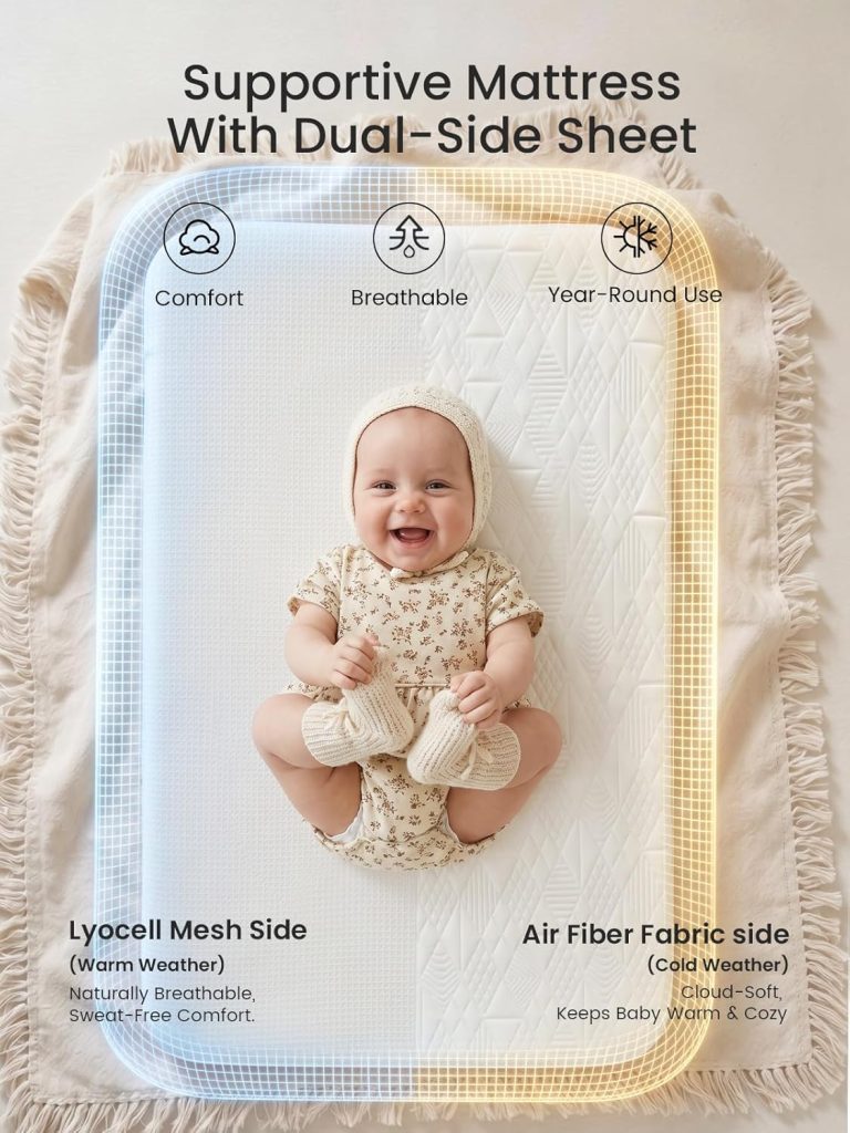 GROWNSY 5-in-1 Baby Bassinet with Manual Rocking — view 7