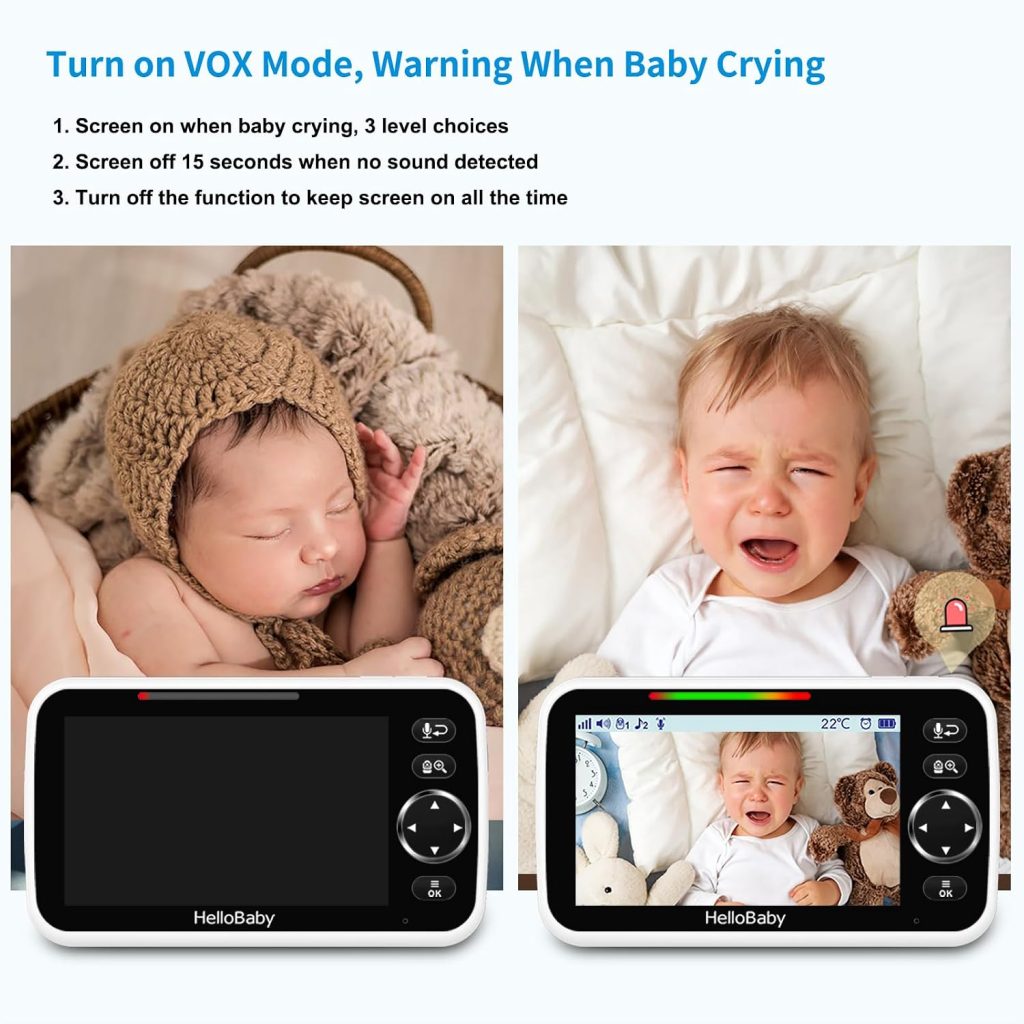 HelloBaby 5″ Video Baby Monitor with Camera — view 6