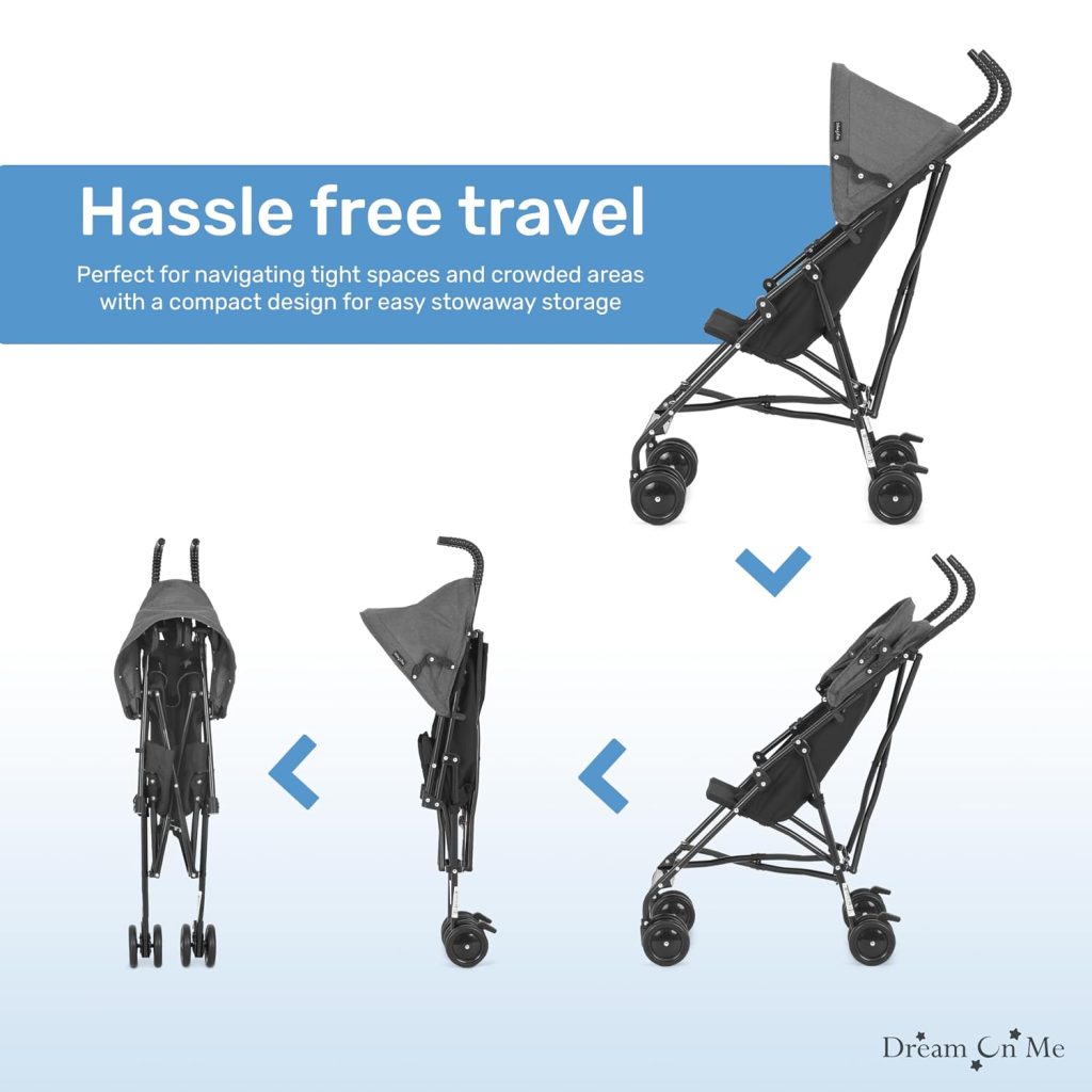 Dream On Me Aero Lightweight Umbrella Stroller, Black — view 7