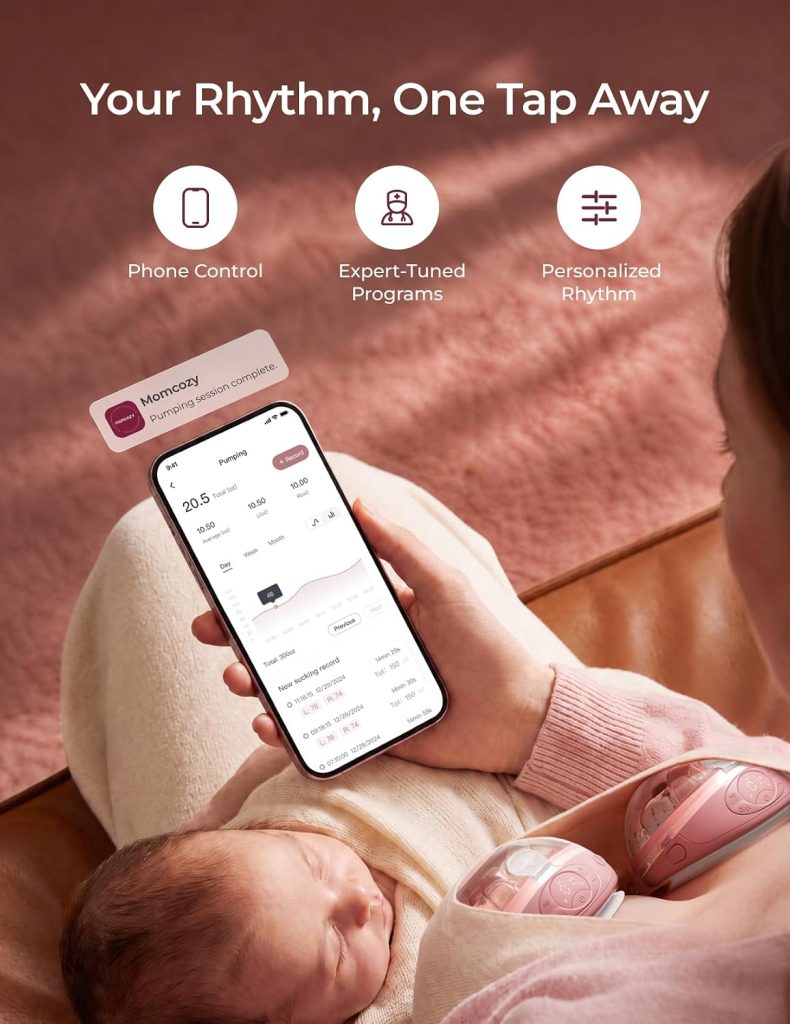 Momcozy Wearable Breast Pump with Heated Flange — view 7