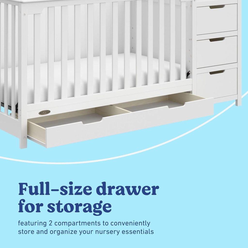 Graco Hadley Convertible Crib & Changer, White — view 5
