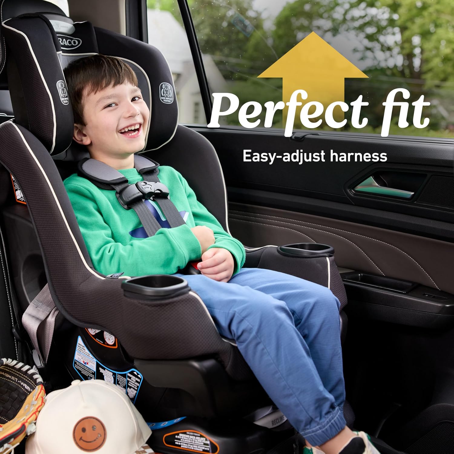 Graco Extend2Fit Convertible Car Seat, Gotham - Image 6