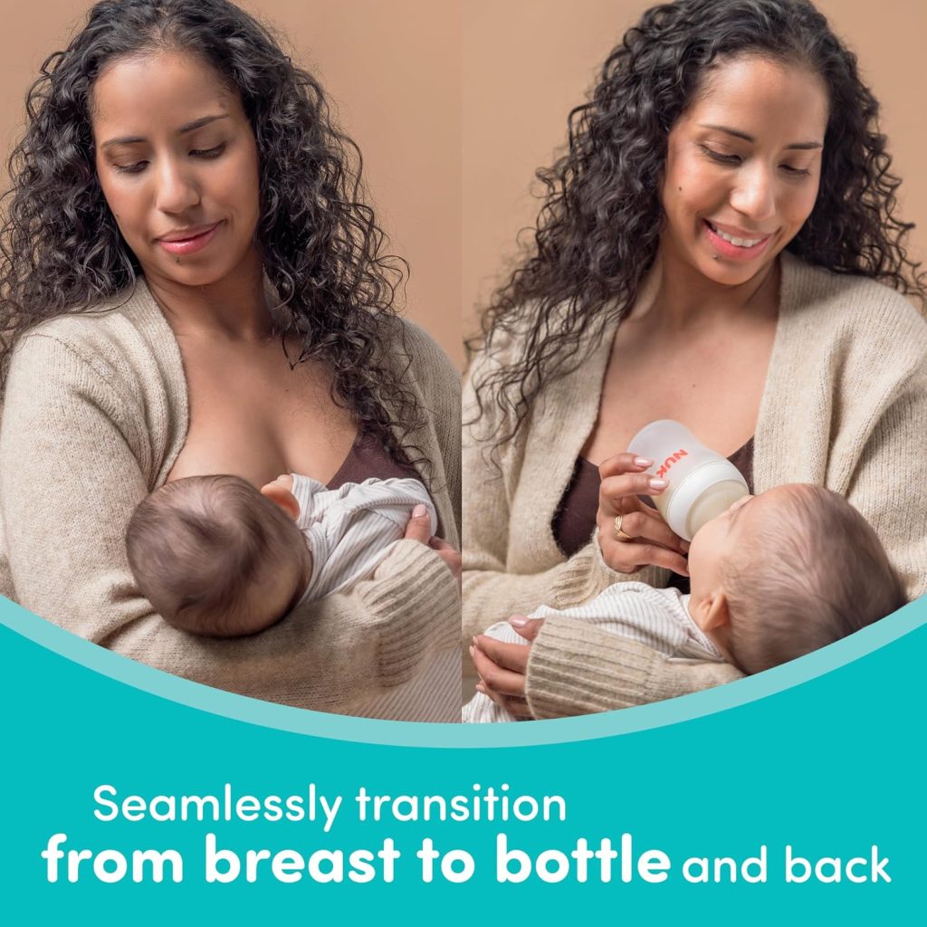 NUK Natural Transition Baby Bottles, 8oz, 4-Pack — view 4