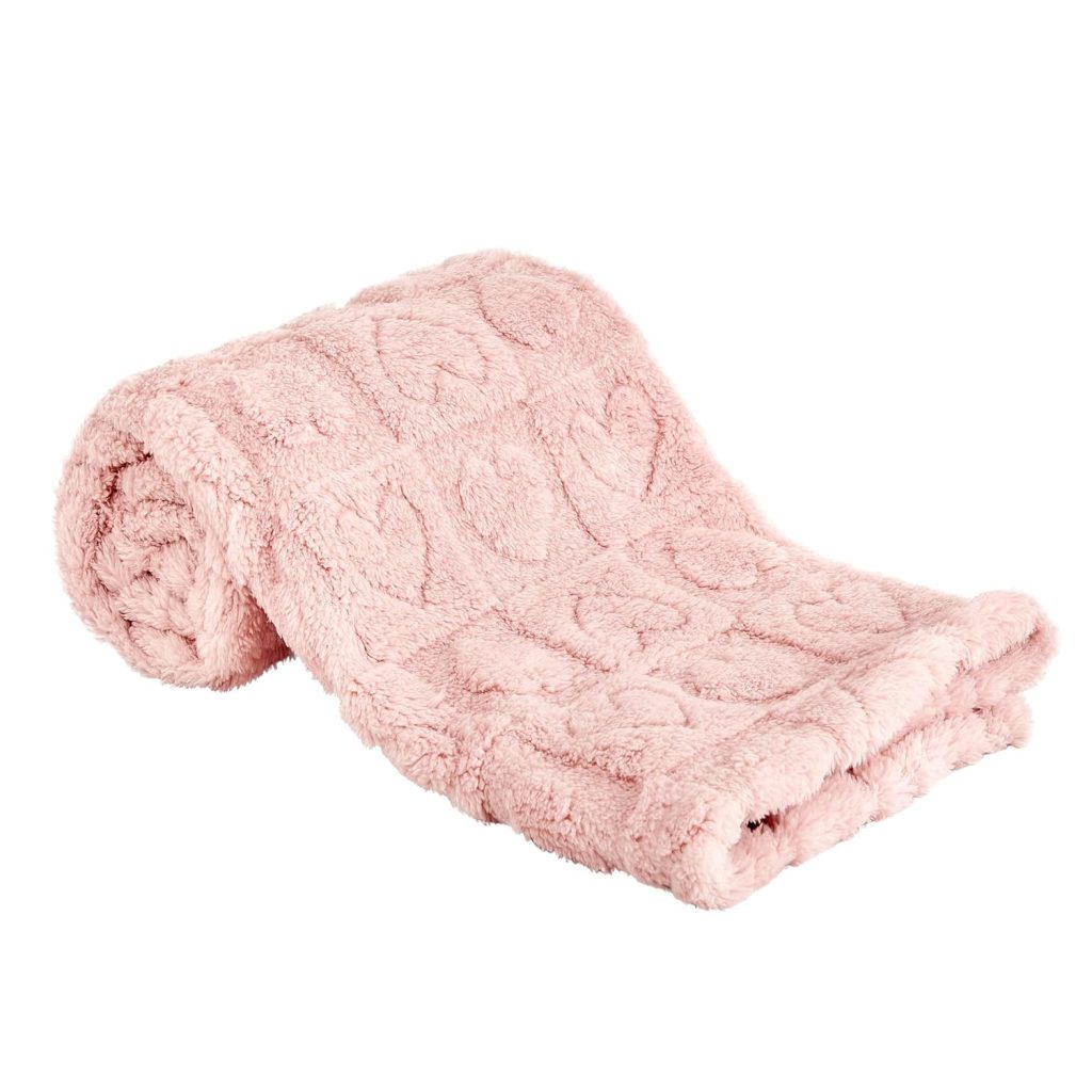 Yurhap Heart Plush Fleece Baby Blanket