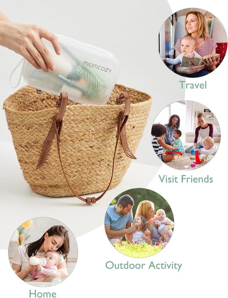 Momcozy Green Baby Bottle Brush Kit — view 4