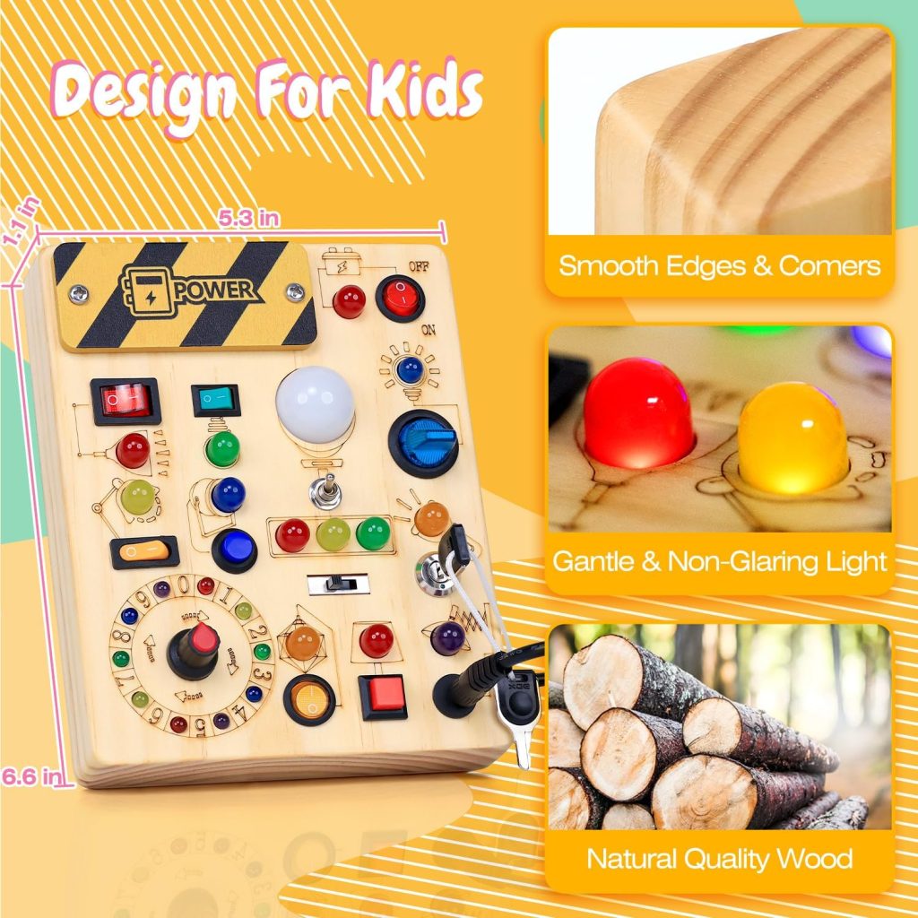 Montessori Busy Board with LED for Toddlers — view 6