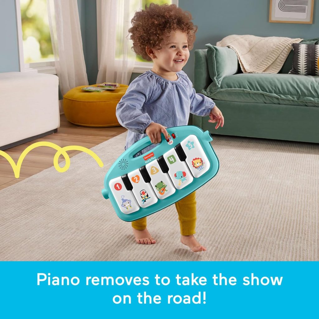 Fisher-Price Kick & Play Piano Gym, Blue — view 4