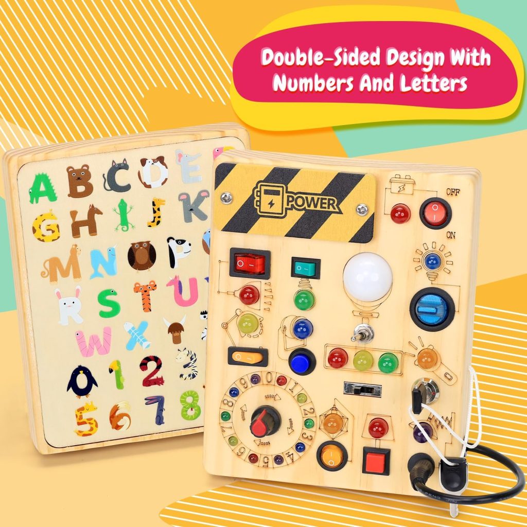Montessori Busy Board with LED for Toddlers — view 3