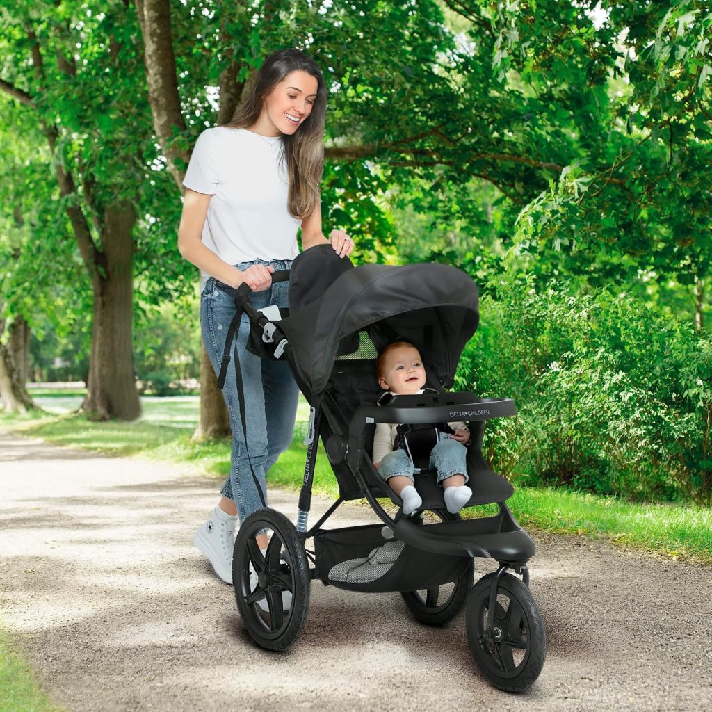 Delta Children Apollo Jogging Stroller, Black — view 2
