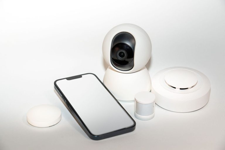 Home camera and smartphone used as a baby monitor